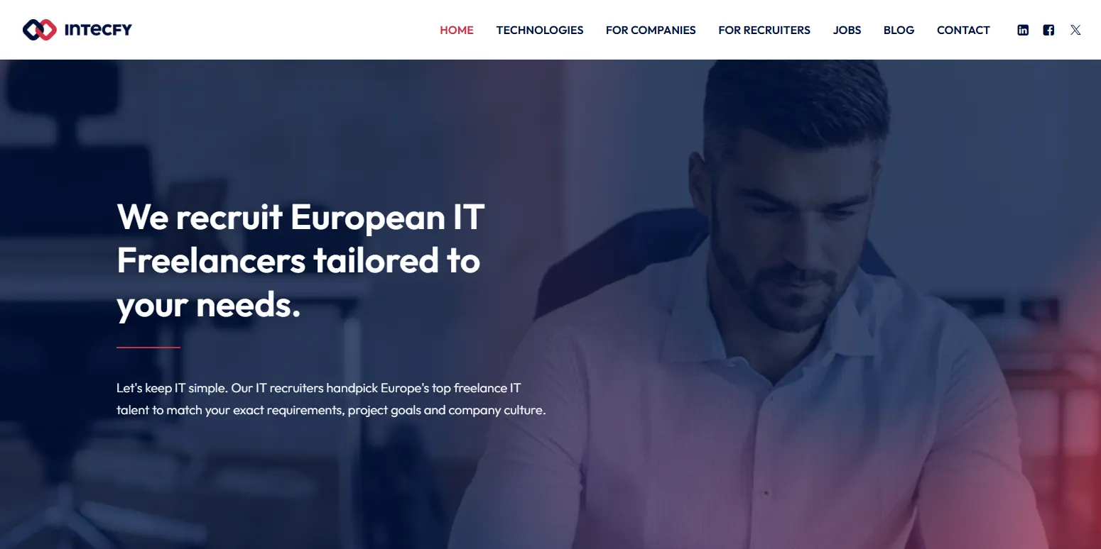 Intecfy - The best IT Recruitment Agency for European Freelance IT Talent